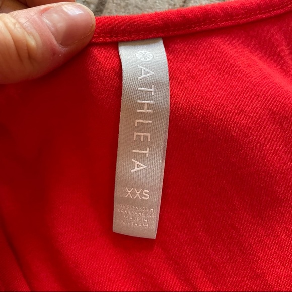 Athleta Red ruched dress XXS (almost new) - Picture 4 of 4